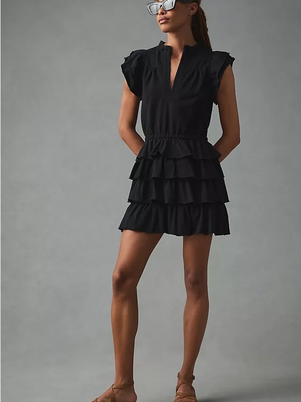 Sundays June Tiered Mini Dress sz S